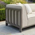 Ibiza Large Corner Garden Sofa Set - Coffee Table - Ceramic Top - Latte