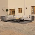 Ibiza Medium Corner Garden Sofa Set - Coffee Table - Ceramic Top - Oatmeal
