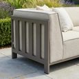 Ibiza U Shape Garden Sofa Set - Coffee Table - Ceramic Top - Latte