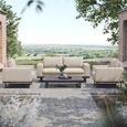 Ethos Garden Sofa Set - 2 Seater - Coffee Table - Oatmeal