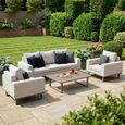 Ethos Garden Sofa Set - 3 Seater - Coffee Table - Latte