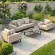 Ethos Garden Sofa Set - 3 Seater - Coffee Table - Oatmeal
