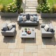 Ethos Garden Sofa Set - 2 Seater - Coffee Table - Zinc Grey