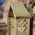 Daisy Garden Arbour - 2 Seater - Trellis Storage - Redwood