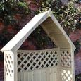 Daisy Garden Arbour - 3 Seater - Trellis Storage - Redwood