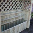 Daisy Garden Arbour - 3 Seater - Trellis Storage - Redwood
