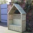 Daisy Garden Arbour - 3 Seater - Trellis Storage - Redwood