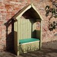 Willow Garden Arbour - 2 Seater - Storage - Redwood