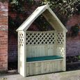Daisy Garden Arbour - 3 Seater - Trellis Storage - Redwood