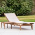Bolney Adjustable Sling Sunbed - Garden - Acacia Wood