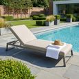 Allure Garden Sun Lounger - Latte