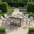 Regal Garden Fire Pit Bar Set - 8 Seater - Latte