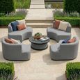 Snug Lifestyle Suite Garden Daybeds - Sofa Set - Rising Table - Zinc Grey
