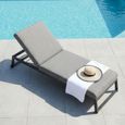 Allure Garden Sun Lounger - Zinc Grey