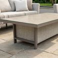 Pulse Corner Garden Dining Set - Rising Table - Ceramic Top - Latte