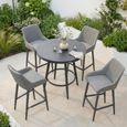Regal Garden Bar Set - 4 Seater - Zinc Grey