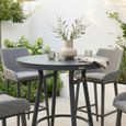 Regal Garden Bar Set - 4 Seater - Zinc Grey