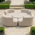 Snug Lifestyle Suite Garden Daybeds - Sofa Set - Rising Table - Latte