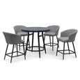 Zen Garden Bar Set - 4 Seater - Zinc Grey