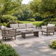 Metro Garden Sofa Set - 3 Seater - Coffee Table - Cafe