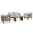 Metro Garden Sofa Set - 2 Seater - Coffee Table - Cafe