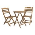 Albany 2 Seater Folding Round Tea Set - Garden - Acacia Wood