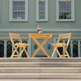 Roble Wood 2 Seater Folding Square Garden Tea Set