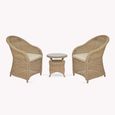 Brayford Outdoor Chair Set Natural Rattan