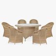 Brayford Outdoor Round Dining Set Small Natural Rattan