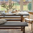 Burford Outdoor Table and Bench Set Small in Grey Faux Concreate