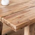 Chilford Outdoor Solid Wood Table and Bench Set Small