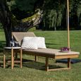 Derby Garden Sun Lounger - Natural - Teak Wood