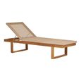 Derby Garden Sun Lounger - Natural - Teak Wood