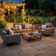 Ethos Garden Sofa Set - 2 Seater - Coffee Table - Zinc Grey