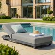 Ibiza Garden Sun Lounger - Zinc Grey