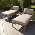 Martinique Garden Double Sunlounger Set - Light Brown