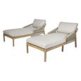 Martinique Garden Double Sunlounger Set - Light Brown