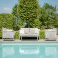Milan Garden Sofa Set - 2 Seater - Cool Linen