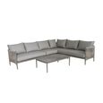 Milan Large Corner Garden Sofa Set - Cool Linen