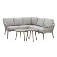 Monaco Small Corner Garden Sofa Set - Cool Linen