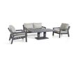 New York Garden Sofa Set - 2 Seater - Rising Table - Dove Grey