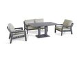 New York Garden Sofa Set - 2 Seater - Rising Table - Dove Grey