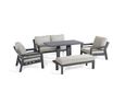 New York Garden Sofa Set - 2 Seater - Rising Table - Dove Grey