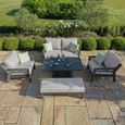 New York Garden Sofa Set - 2 Seater - Rising Table - Dove Grey