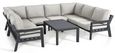 New York U Shaped Garden Sofa Set - Dove Grey