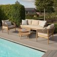 Porto Garden Sofa Set - 3 Seater - Sandstone