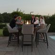 Regal Garden Bar Set - 8 Seater - Fire Pit Table - Oatmeal