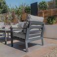 Vancouver Garden Sofa Set - 3 Seater - Rising Table - Dove Grey