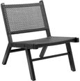 Vasai Black Garden Lounge Chair