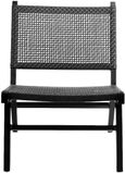 Vasai Black Garden Lounge Chair